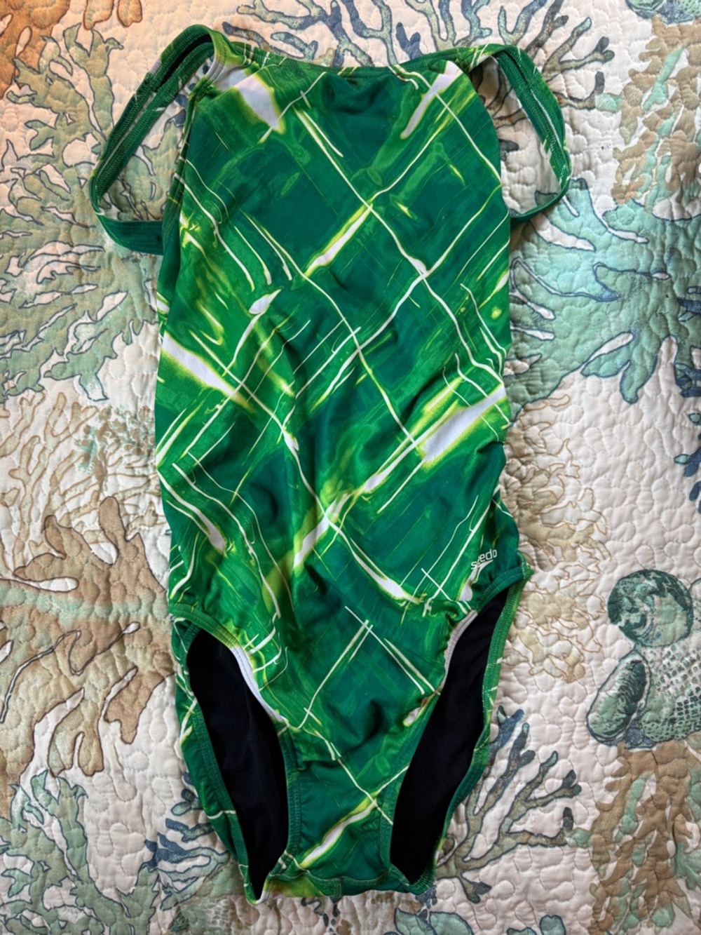 Speedo Abstract Print One-Piece Swimsuit - Picture 2 of 8